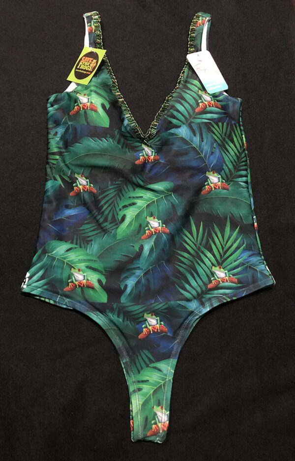 swimwear one piece rainforest print save the frogs 3 800 1