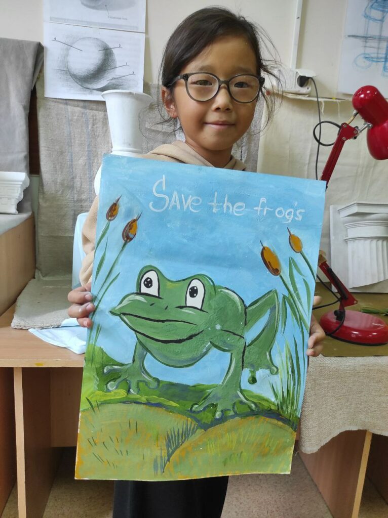 Алия Канесбек Kazakhstan 2023 save the frogs art contest 2
