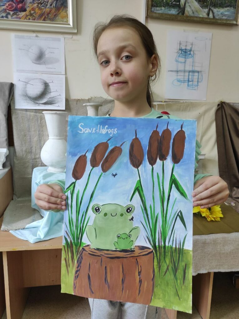 Арина Журавлева Kazakhstan 2023 save the frogs art contest 1